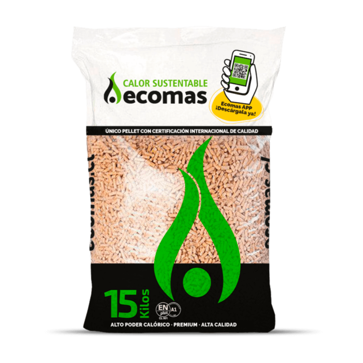 🔥 Bolsa de Pellet ECOMAS 15 KG