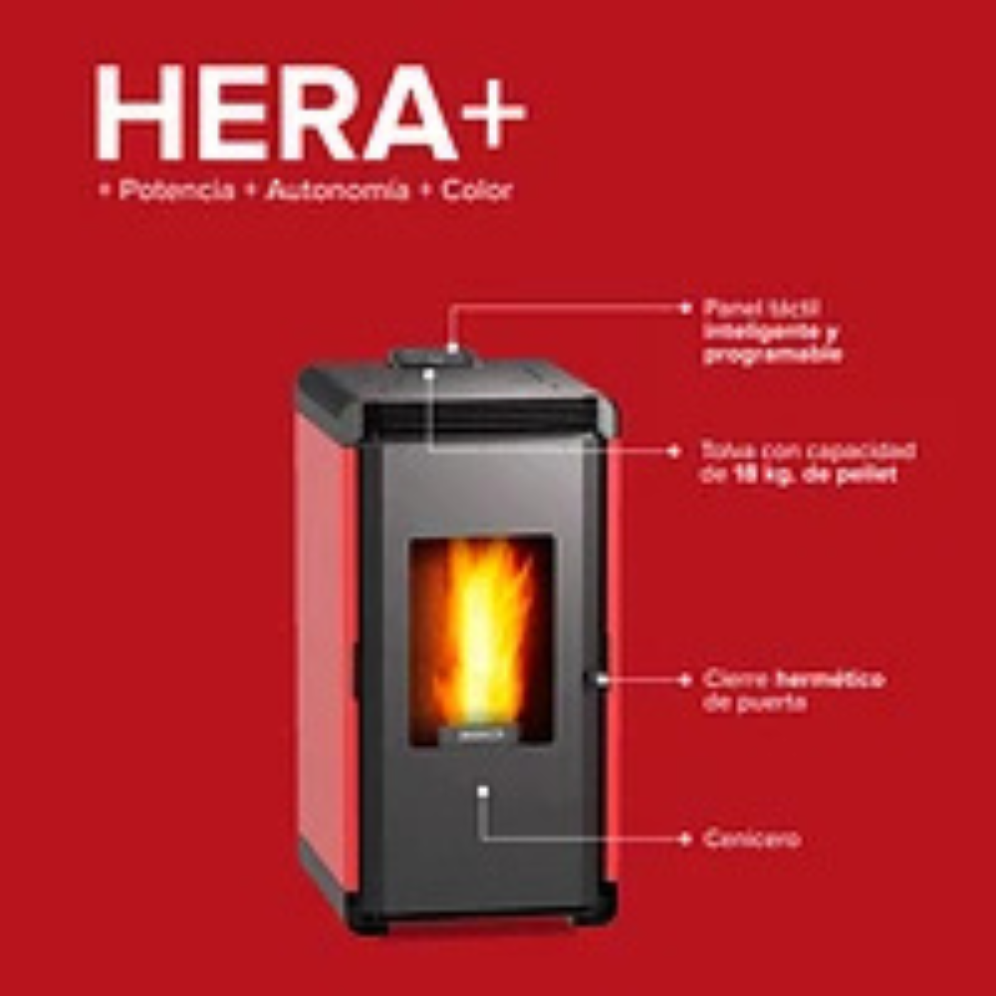 Estufa a pellet Hera+