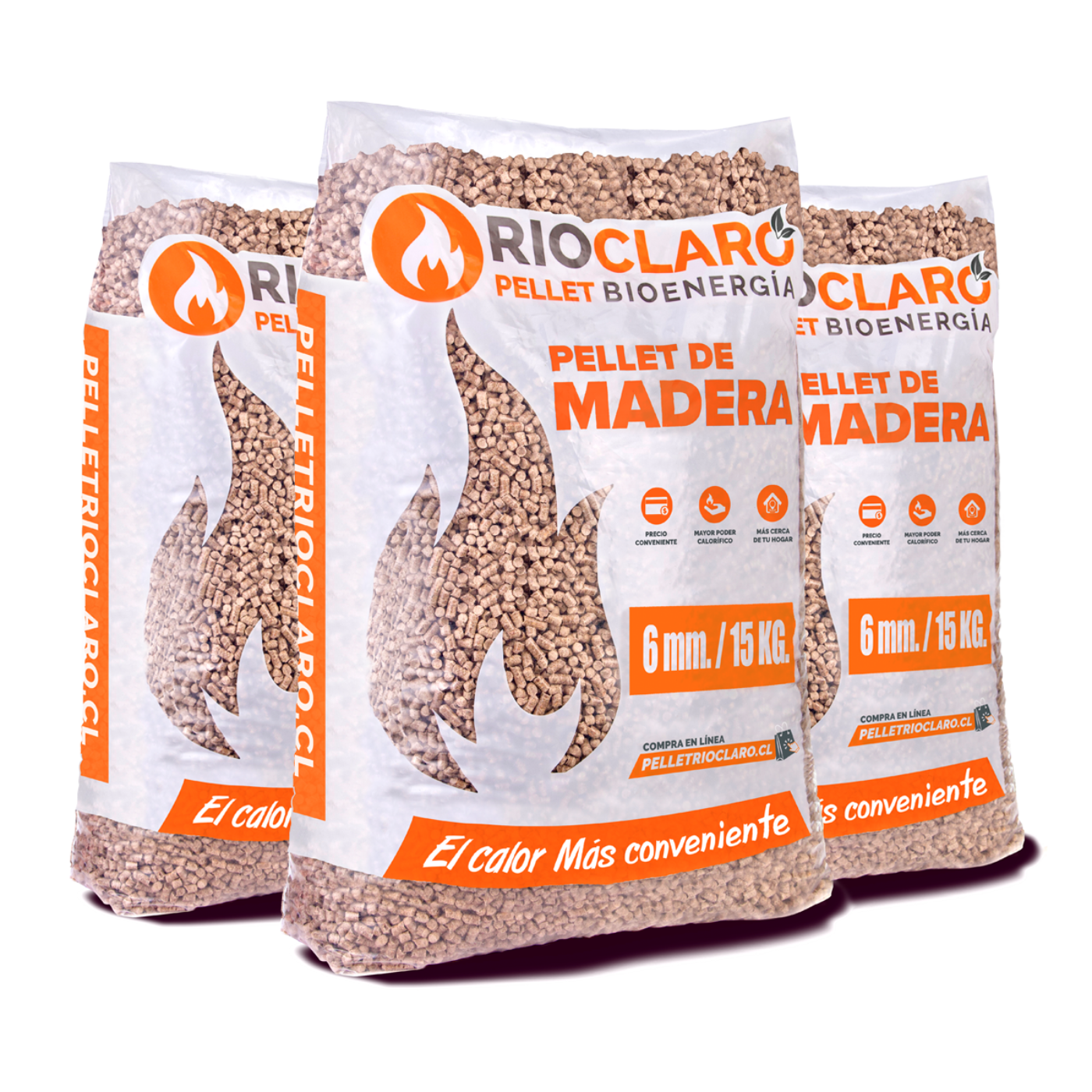 🔥 Pellet Río Claro 15 KG – Certificación EnPlus A1