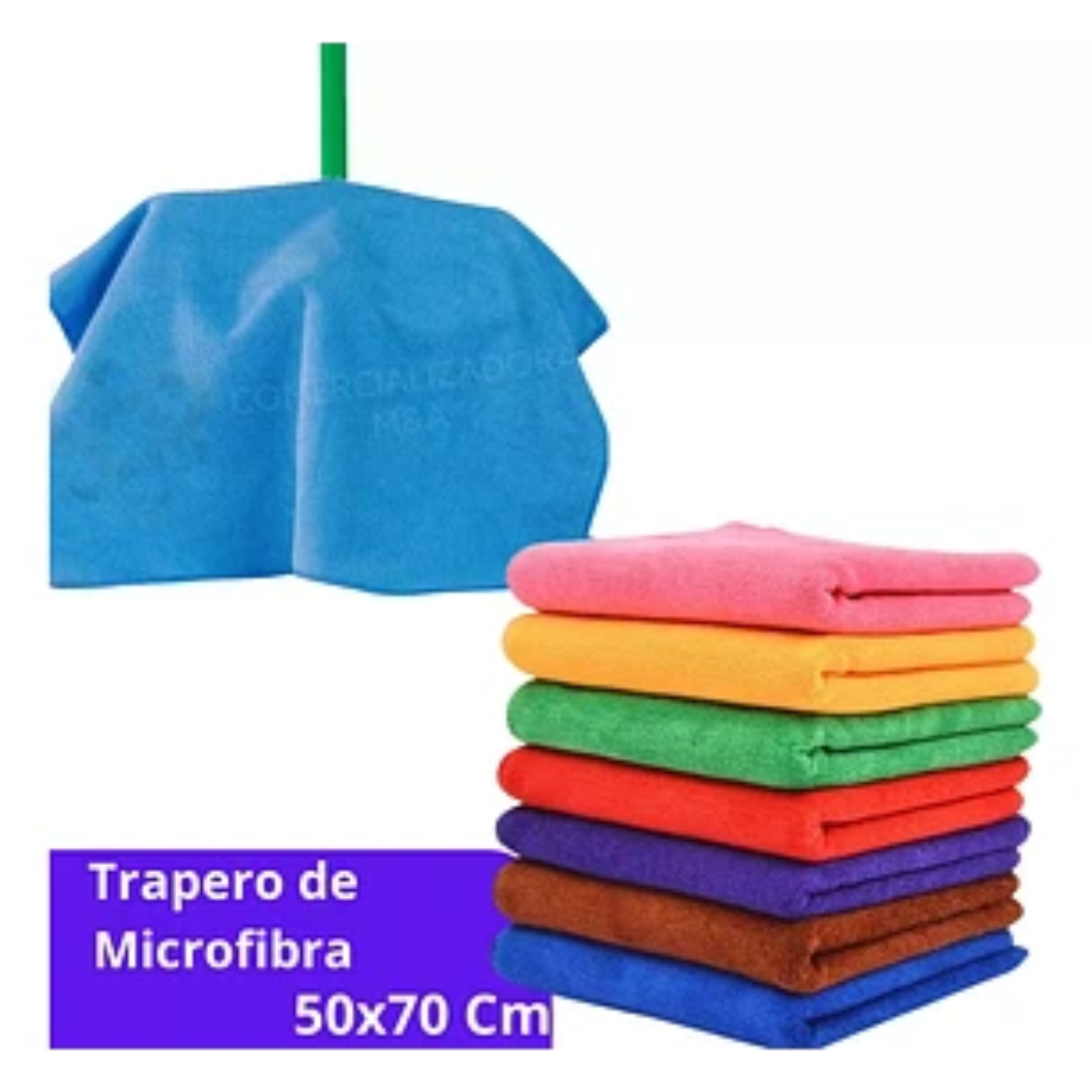 TRAPERO MICROFIBRA PISO 50X70 CM CON OJAL